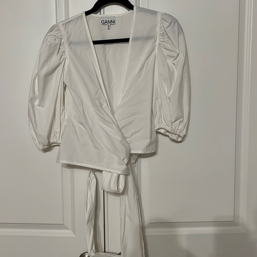 Ganni wrap top